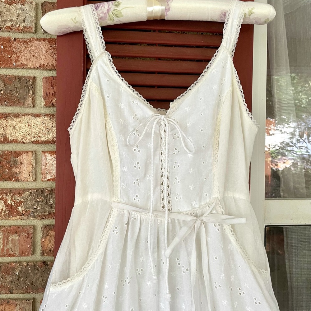 🐇Beautiful🐇Gunne Sax Delicate Eyelet Lace Princess CottageCore👰Prom Dress(9)✨ - Picture 7 of 13